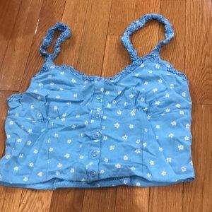 Blue crop top